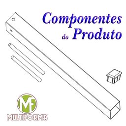 Suporte Pia Chumbar Bancada Aparador Mesa 60 Cm Preto - 3