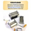 Ver imagem 3 de Máquina Fazer Macarrão Massas Manual Abrir Fresca Cortar