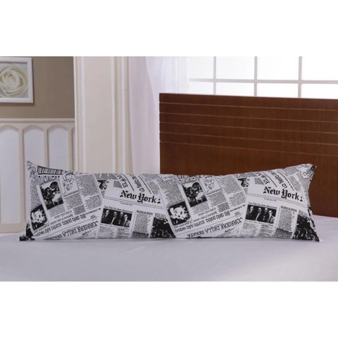 Fronha para Travesseiro Corpo 150 Fios Preto 150x50