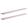 Kit 2 Prateleiras 80 x 20cm Rosa Claro Suporte Invisível - 2