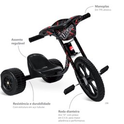 Triciclo Infantil Velotrol 14 Speed Bandeirante 298 - 2 Triciclo Infantil Velotrol 14 Speed Bandeirante 298 - 2