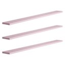 Ver imagem 2 de Kit 3 Prateleiras 90 x 10cm Rosa Claro Suporte Invisível