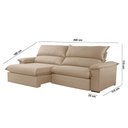Ver imagem 6 de Sofá Filadélfia Linho 02 Módulos 120cm B25cm Meu Sofá Online A226 Linho Bege