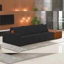 Ver imagem 5 de Sofá Ilha Modular para Sala 312cm com Puff Dublin K01 Veludo Preto Sintético Caramelo - Lyam Decor