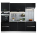 Ver imagem 2 de Cozinha Completa Madesa Lux com Armário e Balcão 6 Portas 5 Gavetas Branco/Preto Cor:Branco/Preto