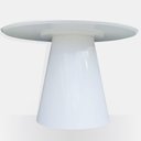 Ver imagem 3 de Mesa de Jantar Cone Redonda 110cm em Laca - Branco