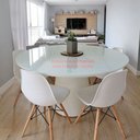 Ver imagem 4 de Mesa de Jantar Cone Redonda 110cm em Laca - Branco