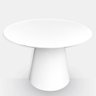 Mesa de Jantar Cone Redonda 110cm em Laca - Branco - 2