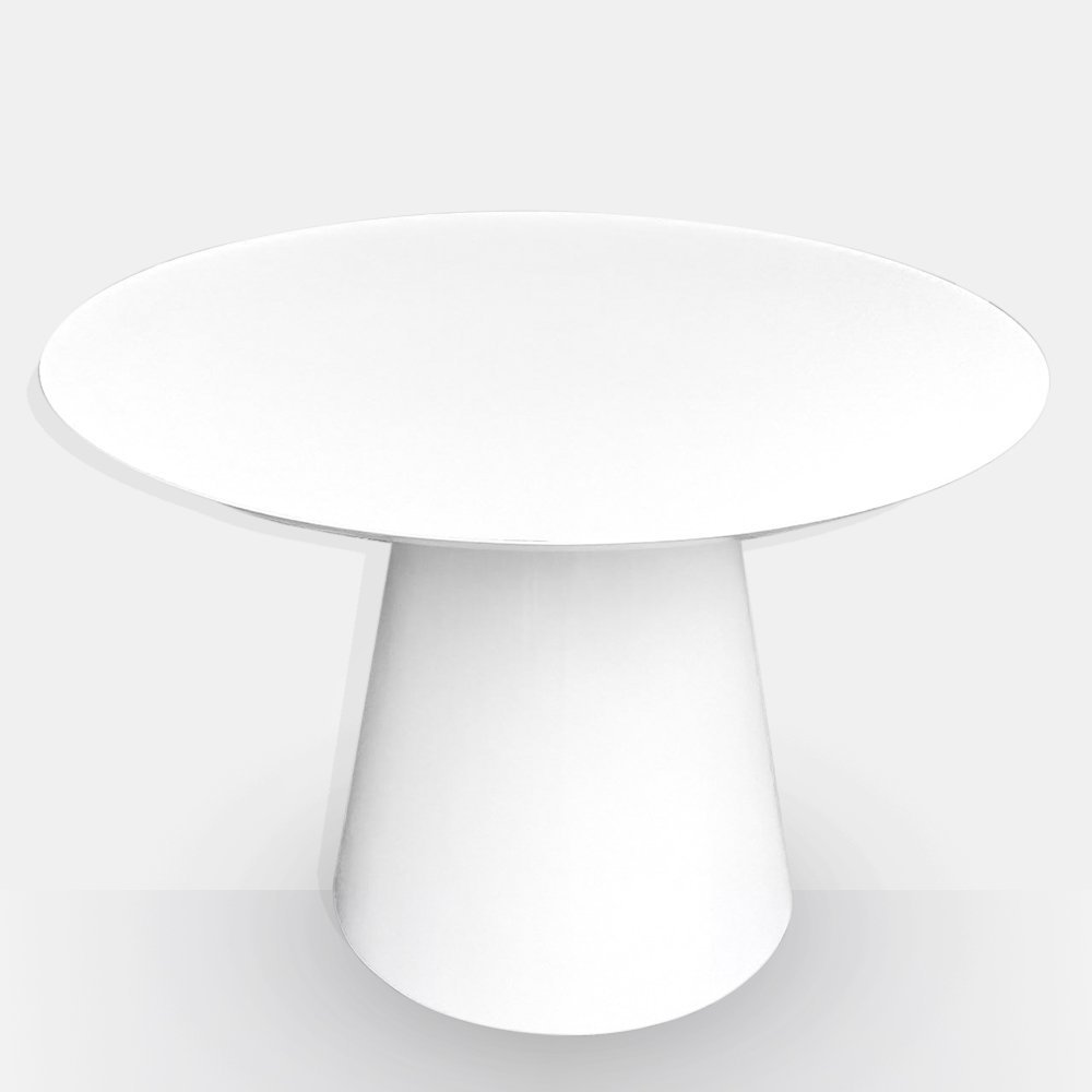 Mesa de Jantar Cone Redonda 100cm em Laca - Branco