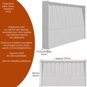 Ver imagem 3 de Cabeceira King com Led Yeon Nobuck Marrom / Linho Off White - Sallar Home