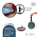 Ver imagem 3 de Jogo de frigideiras antiaderente cerâmica 2 peças vermelha - Oikos