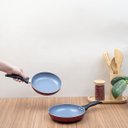 Ver imagem 4 de Jogo de frigideiras antiaderente cerâmica 2 peças vermelha - Oikos