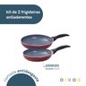 Jogo de frigideiras antiaderente cerâmica 2 peças vermelha - Oikos - 2