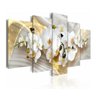 Quadro Decorativo Orquidea Dourada Mdf 115X60Cm 5 Peças - 1