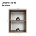 Ver imagem 2 de Armário Aéreo para Quarto 50 cm 1 Porta Rustic Neo Madesa