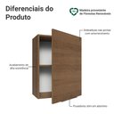Ver imagem 3 de Armário Aéreo para Quarto 50 cm 1 Porta Rustic Neo Madesa