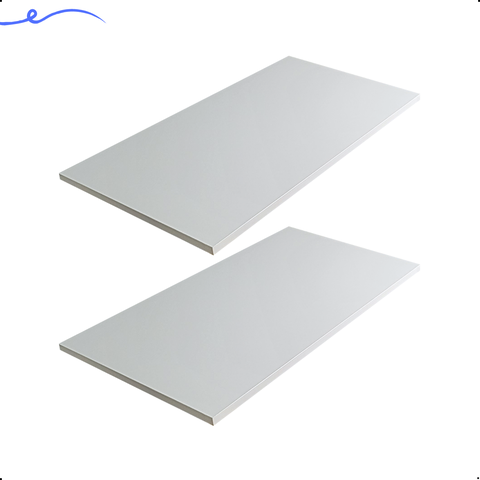 Kit 2 Prateleira Branca 60X35 Tampo Tabua Mdf  Organizadora Decoração Cozinha Quarto Banheiro Sala