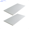 Kit 2 Prateleira Branca 60X35 Tampo Tabua Mdf  Organizadora Decoração Cozinha Quarto Banheiro Sala - 1