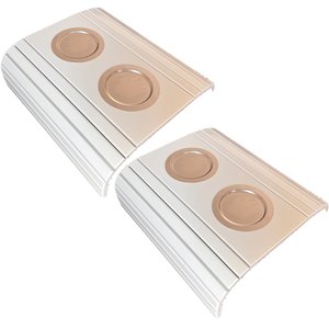 Kit 02 Esteiras para Sofá Braço Porta Copo Alumínio S01 Flexível Branco - Inoviza