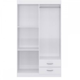 Guarda-roupa Solteiro Moscou 4 Portas 2 Gavetas Branco Rosa/azul Celeste - Genialflex - 3