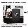 Caneca Vidro Diamond Brasfoot Vasco 300 Ml Licenciada Preto - 4