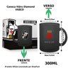 Caneca Vidro Diamond Brasfoot Vasco 300 Ml Licenciada Preto - 5