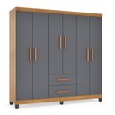Ver imagem 5 de Guarda Roupa Casal 6 Portas 2 Gavetas 148cm
