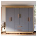Ver imagem 6 de Guarda Roupa Casal 6 Portas 2 Gavetas 148cm