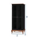 Ver imagem 4 de Cristaleira 2 Portas e 3 Prateleiras com Pés Luiz Xv 60300 Linz Móveis - Preto/imbuia