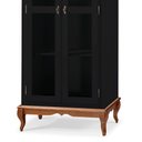 Ver imagem 3 de Cristaleira 2 Portas e 3 Prateleiras com Pés Luiz Xv 60300 Linz Móveis - Preto/imbuia
