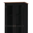 Ver imagem 2 de Cristaleira 2 Portas e 3 Prateleiras com Pés Luiz Xv 60300 Linz Móveis - Preto/imbuia