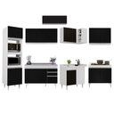 Ver imagem 6 de Armário de Cozinha Modulada de Canto 8 Peças CP03 Balcão com Pia Inox Branco/Preto - Lumil Lumil Móv