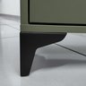 Mesa de Cabeceira Vegas 1 Gaveta com Nicho Base de Aço Design Moderno - Verde/pé Preto - 8