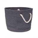 Ver imagem 1 de Cesto Square Gist Cotton Grey com Alça 25 Cm Mimo Style