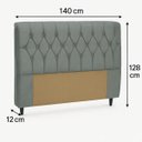 Ver imagem 5 de Cabeceira Cama Box Casal 140cm Eloá Estofada Suede Veludo Premium