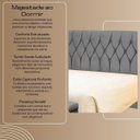Ver imagem 3 de Cabeceira Cama Box Casal 140cm Eloá Estofada Suede Veludo Premium