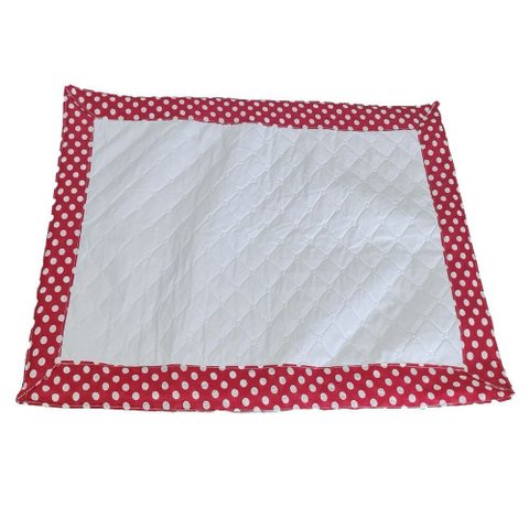 Tapete Higiênico Pet Impermeável Branco Pequeno Reutilizável Lavável: Minnie Vermelho