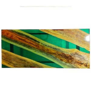 Mesa em Madeira de Lei e Resina Epóxi até 8 Lugares Tema "heineken"... Craft Wood Mesa de 8 Lugares