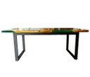 Ver imagem 2 de Mesa em Madeira de Lei e Resina Epóxi até 8 Lugares Tema "heineken"... Craft Wood Mesa de 8 Lugares