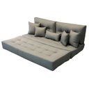 Ver imagem 2 de Futon Smooth Duplo Cinza + Acessorios