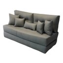 Ver imagem 1 de Futon Smooth Duplo Cinza + Acessorios