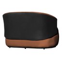 Ver imagem 7 de Kit 1 Poltrona 1 Namoradeira e 1 Puff Grande Orgânico Beatriz Veludo Composê Corino Preto - Estopar