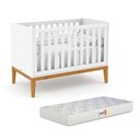 Ver imagem 1 de Berço Americano Nature com Colchão D18 Branco Soft/eco Wood - Matic Móveis