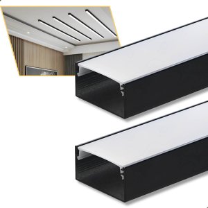 Perfil Led Sobrepor Alumínio 20x10mm 2m | Slim, Cortável e Resistente | Iluminação Residencial/comer