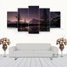 Quadro Decorativo Paisagem Montanha Lago 115X60 5 Peças 5 - 1