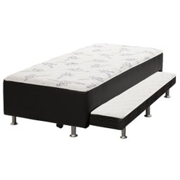 Cama Box Solteiro com Auxiliar Ortopédico D28 Preto - Ortobom - 2