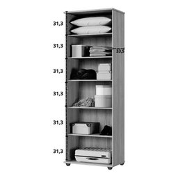 Armário Multiuso Bahia 2 Porta C/ Chave 4 Prateleira Interna Arte Móveis - 4