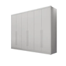Guarda Roupa Casal Robust Branco 6 Portas 8 Gavetas - Móveis Novo Horizonte - 1