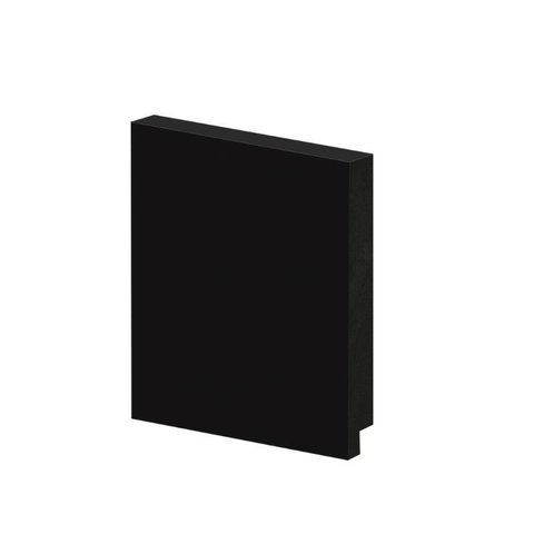 Rodapé Poliestireno Liso Preto 10cm Br 2,40m - Arquitech 50010
