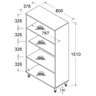 Estante Para Livros Ditália 2 Portas Vidro E-957 Cor:Branco - 5